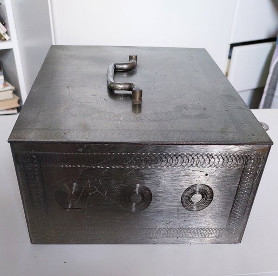 Image 1 of Caja fuerte antigua francesa Beaumont, caja de seguridad para dinero