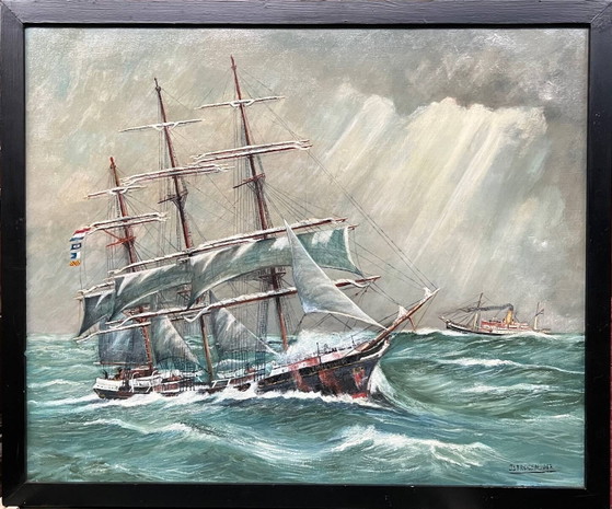 "Seascape". Oil on canvas. – Paintings & Drawings (photo 6 of 6)