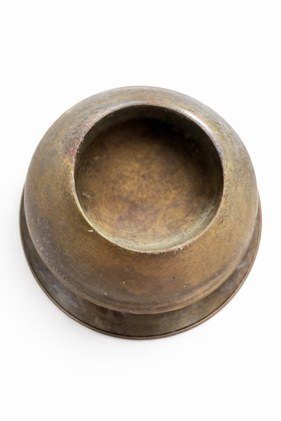 Image 1 of Pair Vintage DHR Holland Brass Spring Candle Lamps - Etched Glass Shades