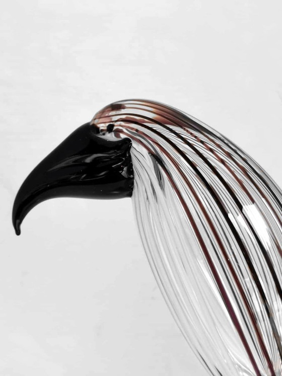 Image 1 of Design de production Formia Murano Italie années 70, oiseau dans la route de verre