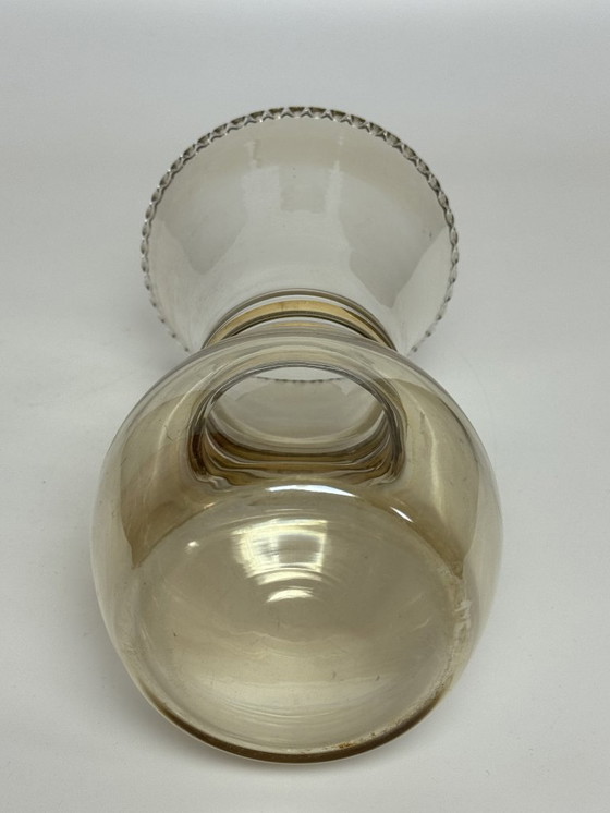 Image 1 of Twisted Amber Glass Vintage BudVase in Style of Tamara Aladin, 1970s.