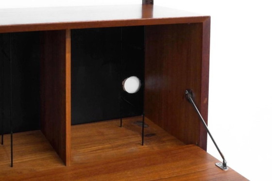 1/1 Poul Cadovius Royal System Secretary Bar Teak 60s, Wall cabinet, Wood, Brown (photo 11 of 12)