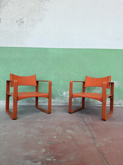 2 Armchairs Verner Panton per Thonet