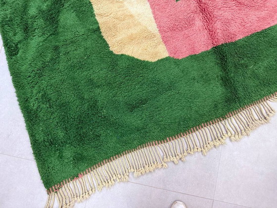Alfombra marroquí verde a medida 2.5/1.6 – Wool, Cotton, Modern (photo 6 of 11)