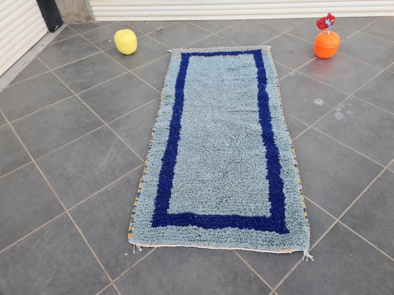Image 1 of Marokkanischer Teppich aus Naturleinen, 200 x 100 cm