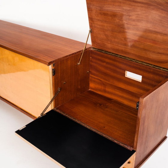 Buffet - Credenza vintage in due tonalità di legno - Francia, anni '60 – Credenze, Wood (photo 8 of 12)