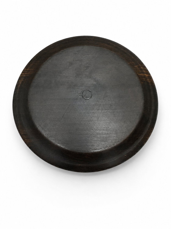 Image 1 of Antique Anglo-Indian Ebony & Porcupine Quill Bowl / Ashtray - Arts & Crafts Era