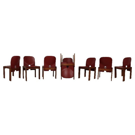 10x sedie modello 121 di afra e tobia scarpa per cassina, 1967