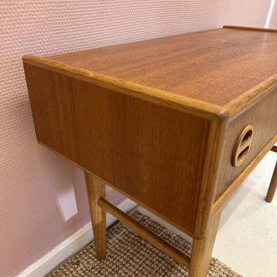 Image 1 of 1950's Swedish Mid-Century Teak Side Table / Hall Cabinet