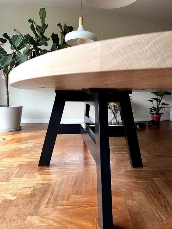 Image 1 of Custom Exclusieve Eikenhouten Ovale Tafel – 290x120 cm