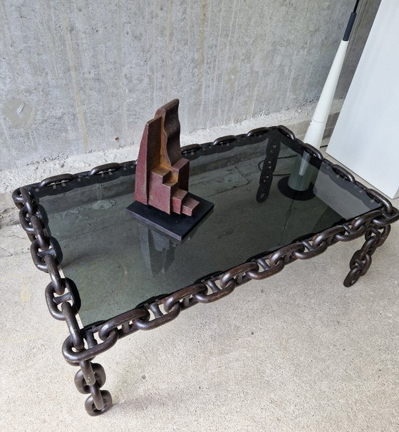 Image 1 of Brutalist Chain Coffee Table, 1970s