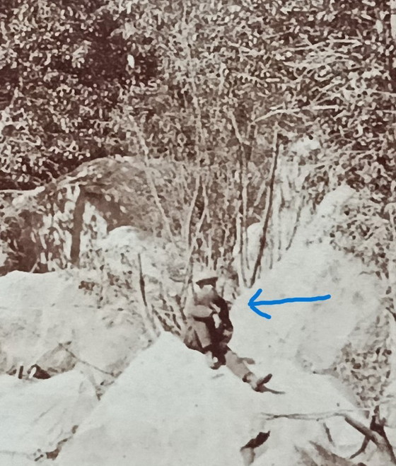 Image 1 of Carleton E. Watkins (1829–1916) Self portait on stone, Yosemite park.
