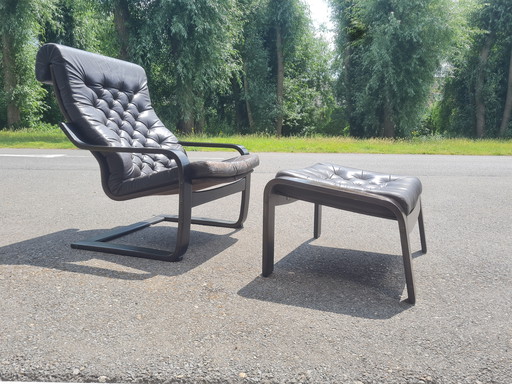 Poem Lounge Chair with Hocker - Noboru Nakamura for IKEA - 1970s