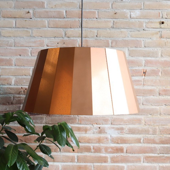 Image 1 of Piet Hein Eek Kupfer-Plissee-Pendelleuchte