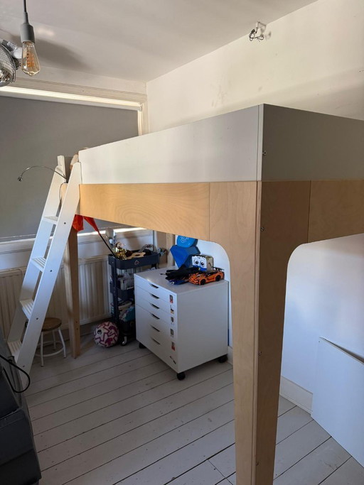 Lit mezzanine Oeuf NYC Perch – eenpersoonsbedden, Wood