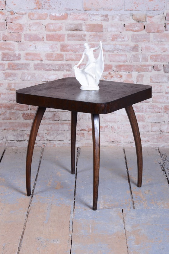 Gerestaureerde Art Deco "Spider"-tafel van J. Halabala, UP Závody, eikenhout, Tsjechië, jaren 1940. (photo 3 of 10)
