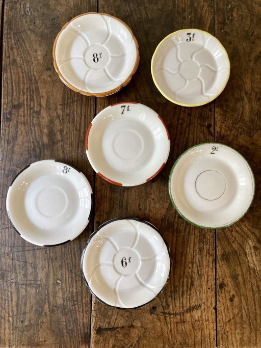 Ciotole da bistrot in porcellana di Limoges (Francia), inizio XX secolo