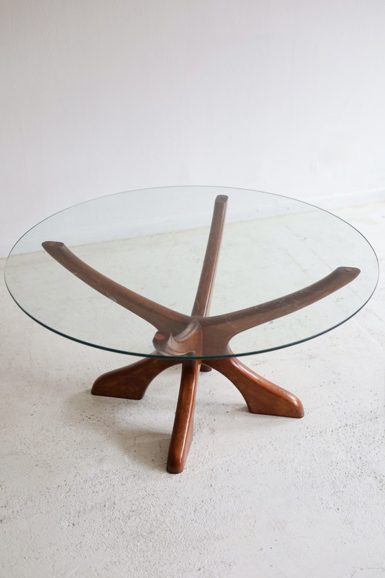 Coffee table Model T118 Illum Wikkelso – Glass, Wood (photo 3 of 5)