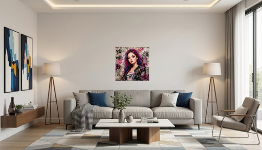 Chanel urbano (60×60 cm) – wanddecoratie, Aluminium, Other