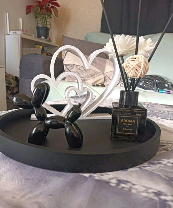 Image 1 of Statuette palloncino cane in resina set 2 pz