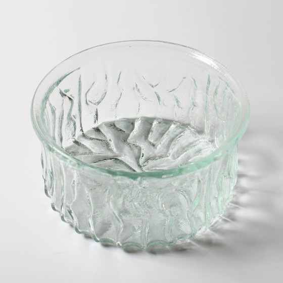 Image 1 of Vintage Pressed Glass Fruit Bowl: Large Bohemian Glass Union Centerpiece / 1970s