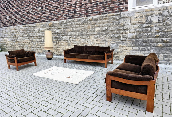 Image 1 of Niels Eilersen jaren 60 bankenset, mid-century jaren 70 zitgroep, suite, bankstel, fauteuils, banken