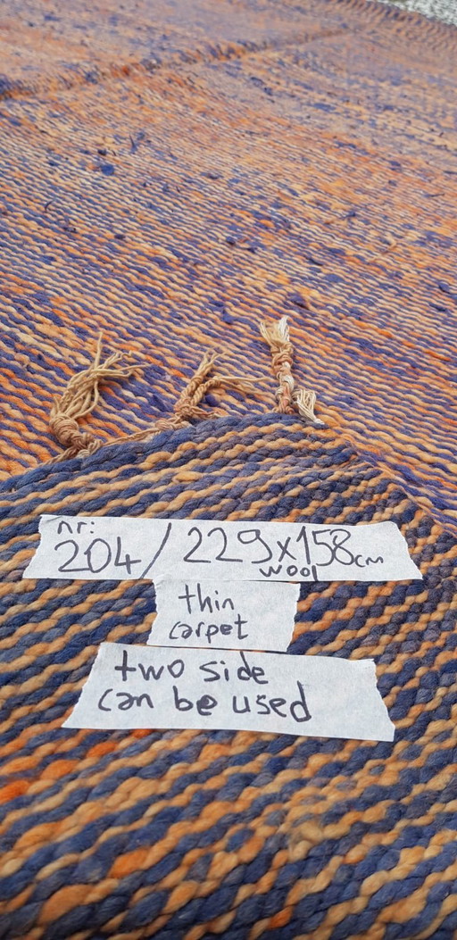 Handgeknoopt Berber kleed wol 229x158cm