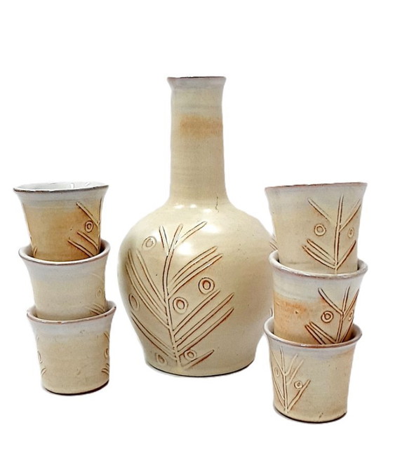 Image 1 of Set in ceramica vintage per brandy (rakia) o grappa