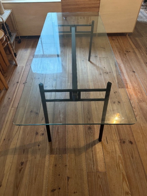 Glass vintage table