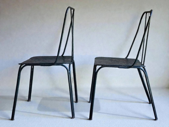 Tuinstoelen Parc et Jardin de Paris, jaren 50 (*4) – Tuinmeubelen, Iron (photo 5 of 13)
