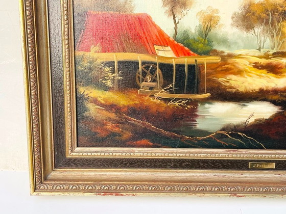 Image 1 of Schilderij: J. Peeters, ' Vlaamse molen in de 17e eeuw '