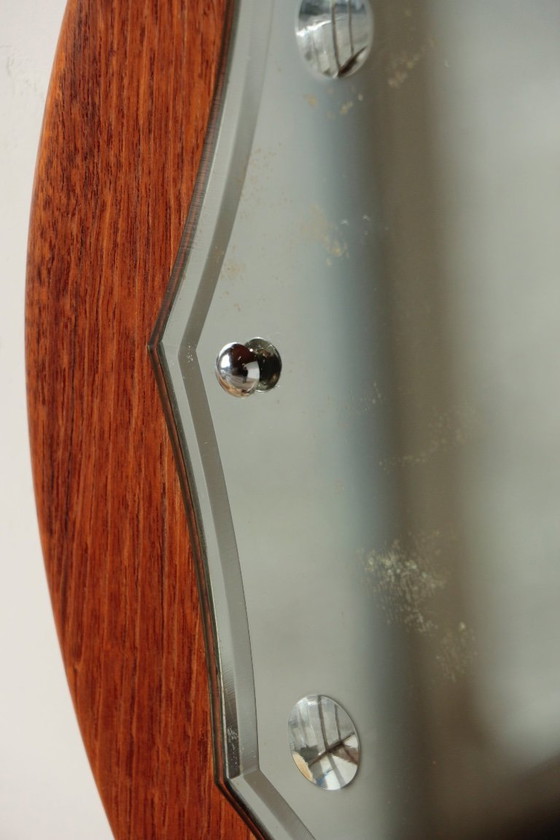Image 1 of Vintage Round Teak Mirror from the 1960s - 02.10.25.03
