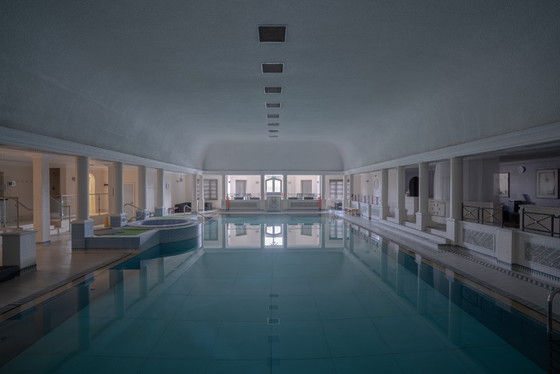 Image 1 of Empty Swimming Pool — small color framed photograph 21x23cm