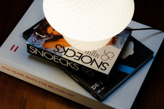 Image 1 of Set of 2 Mushroom Table Lamps by Venini for Mazzega, Italy, 1960s