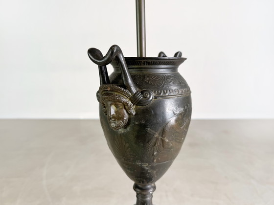 Image 1 of Lot de 2 lampadaires en verre antique optique Lampe de sol