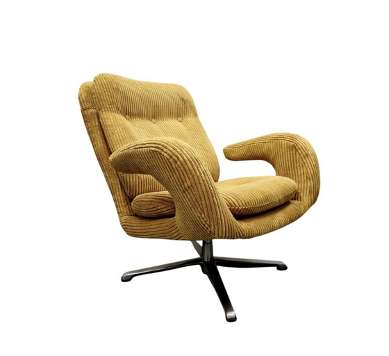 Romefa Noordwolde Enrico Wallès Draaifauteuil Nieuw Bekleed Ribstof – Draaistoelen, Metal, Textile (photo 3 of 11)