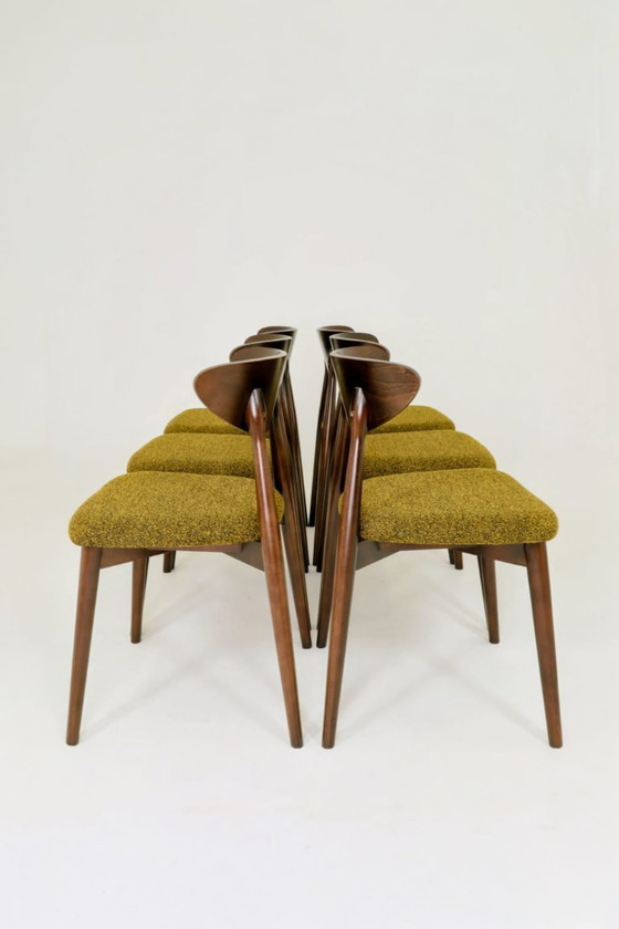 Image 1 of  Eetkamerstoelen set van 6 scandinavisch ontwerp Hypno groen