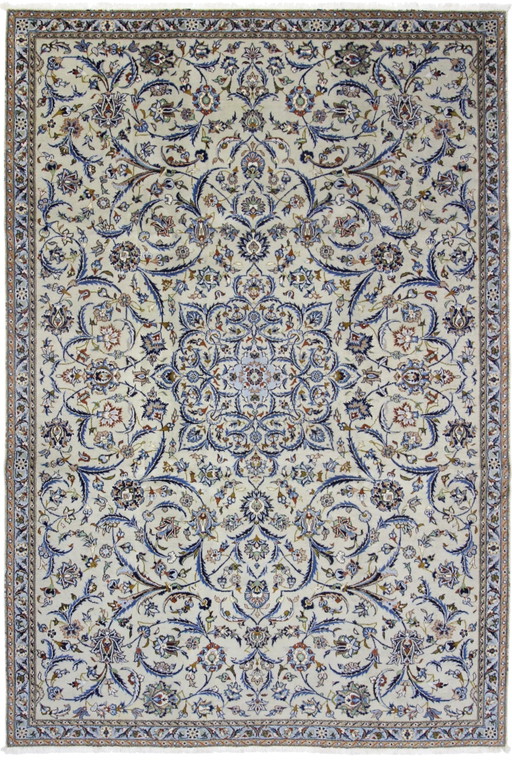 Alfombra persa original anudada a mano Keshan 333 x 224 cm muy buen estado fina