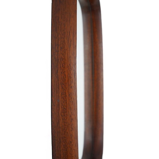 Image 1 of Espejo de pared con marco rectangular de teca, años 60