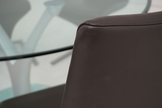 Image 1 of Tavolo da pranzo Rolf Benz 7800, 1210 sedie in pelle marrone, 6 pezzi
