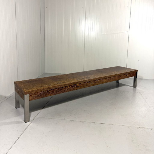 Long low wenge console TV table 1970's