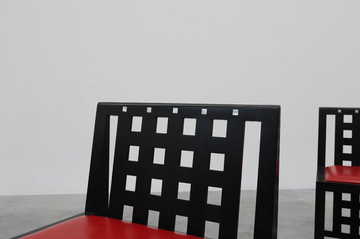 Set van 4 DS3 eetkamerstoelen van Charles Rennie Mackintosh voor Atelier international, Italië 1970