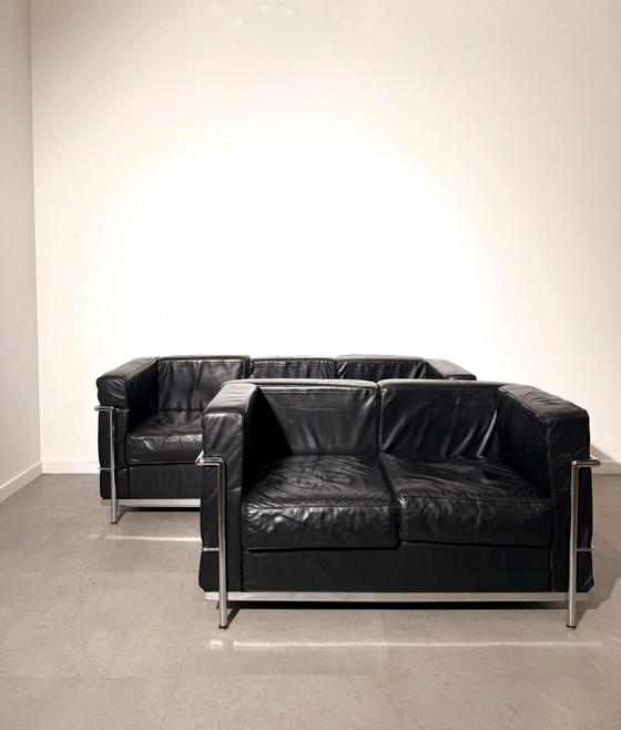 Ensemble de Canapés style Cassina “Le Corbusier” – Réplique Le Corbusier (photo 2 of 8)