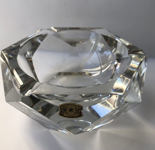 Val St Lambert solid crystal ashtray