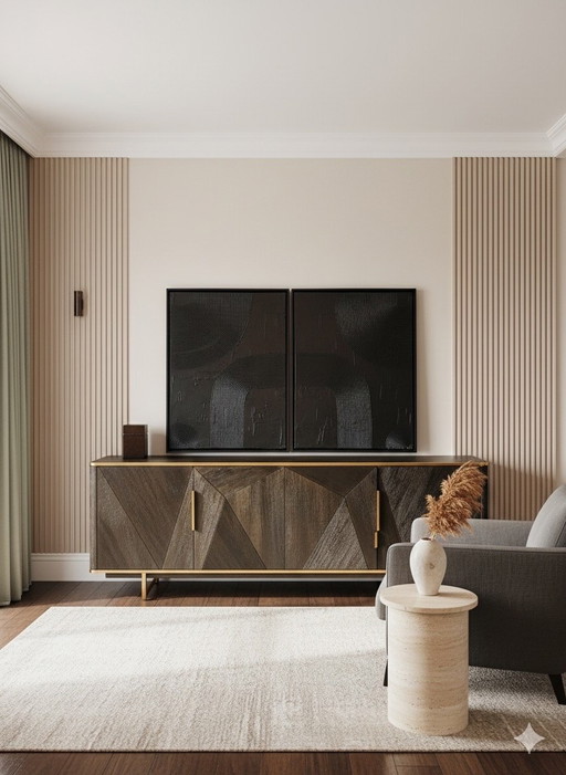 Lot de 2 tableaux abstraits (diptyque) | Atelier Beau | Noir | 60 x 80 cm