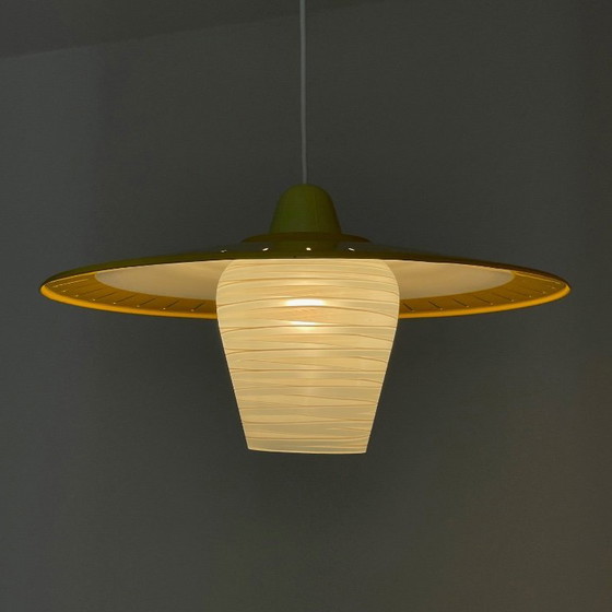 Image 1 of Lampada Mid Century Modern in vetro opalino, design olandese