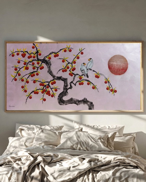 Love Birds J547 - Original Large Painting – Paintings & Drawings, Canvas (photo 13 of 15)
