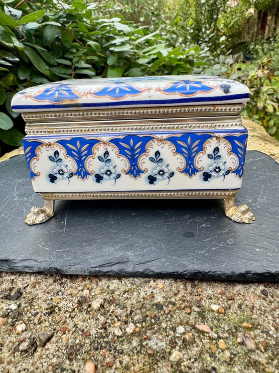 Porcelain jewelry box Florence 60s, Decorative Objects, Multi Color (photo 8 of 10)