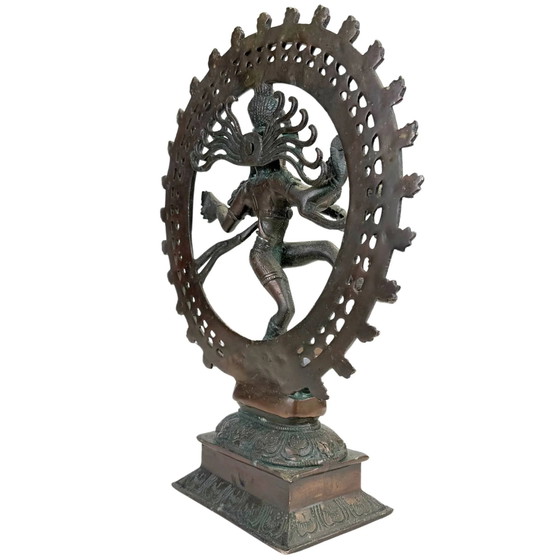 Statua Antica Shiva Nataraja in Bronzo 35 cm | 4 kg Bronzo Massiccio | India – Sculture (photo 4 of 10)