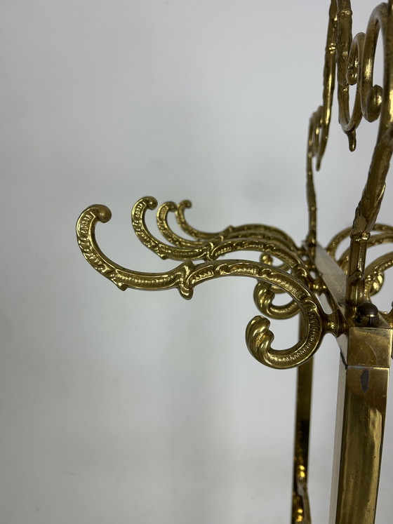 Image 1 of Vintage Hollywood Regency freestanding coat rack brass